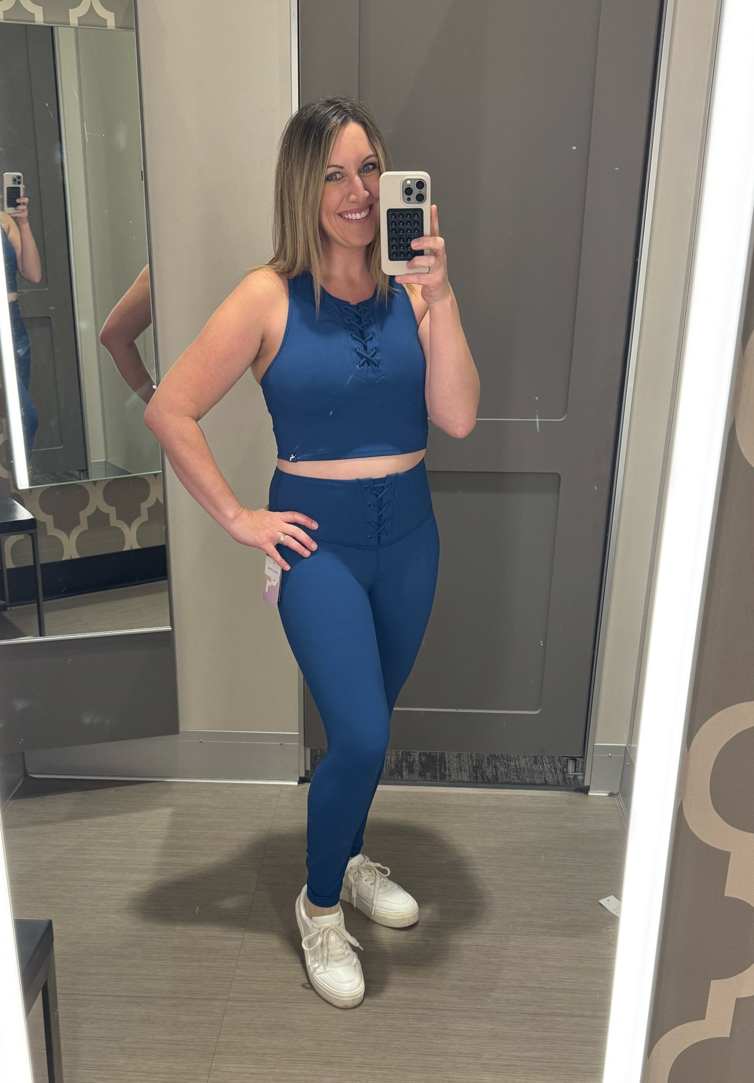 Loving this blue workout set from Target right now. I’m 5’5 + 145 lbs and wearing medium in both! 

#LTKBeauty #LTKActive #LTKSaleAlert