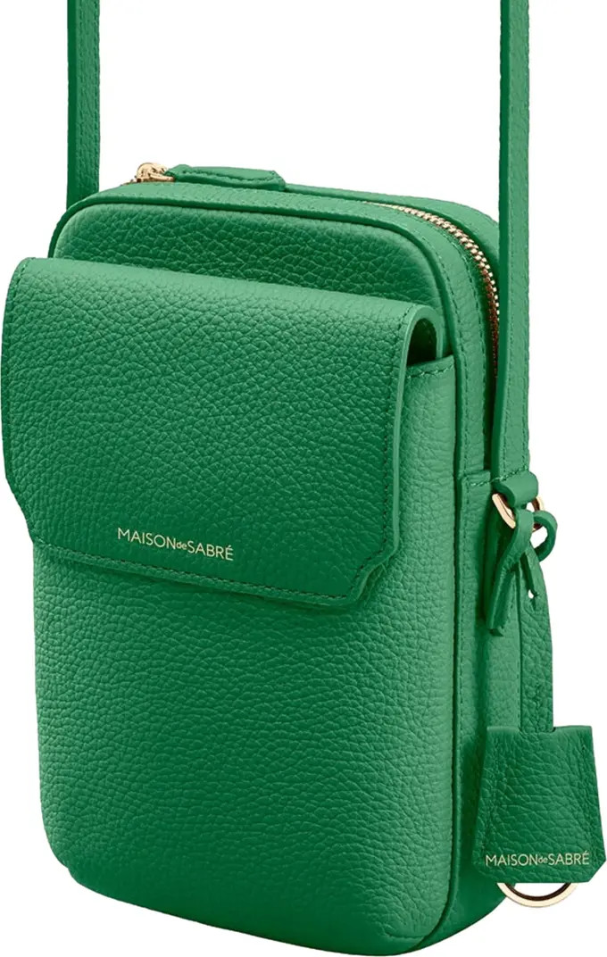 MAISON de SABRÉ Leather Zip Phone Pouch | Nordstrom | Nordstrom