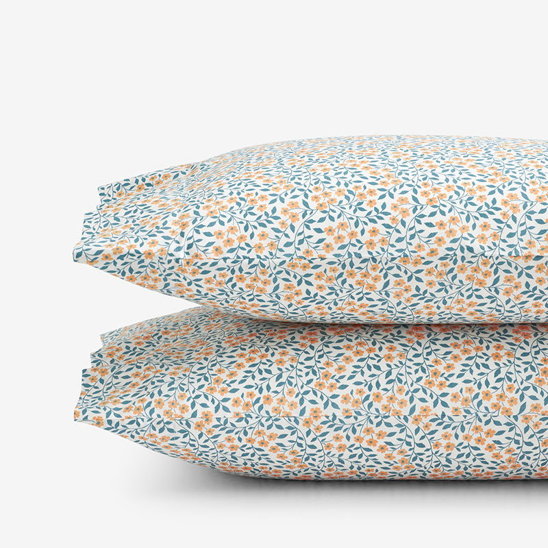 Serene Floral Classic Cool Percale Pillowcase Set - Ditsy, Standard | The Company Store