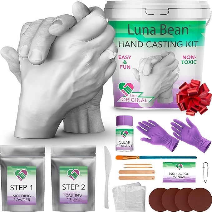Luna Bean Hand Casting Kit - Hand Mold Kit Couples Gifts - Christmas Gifts for Women, Gifts for M... | Amazon (US)