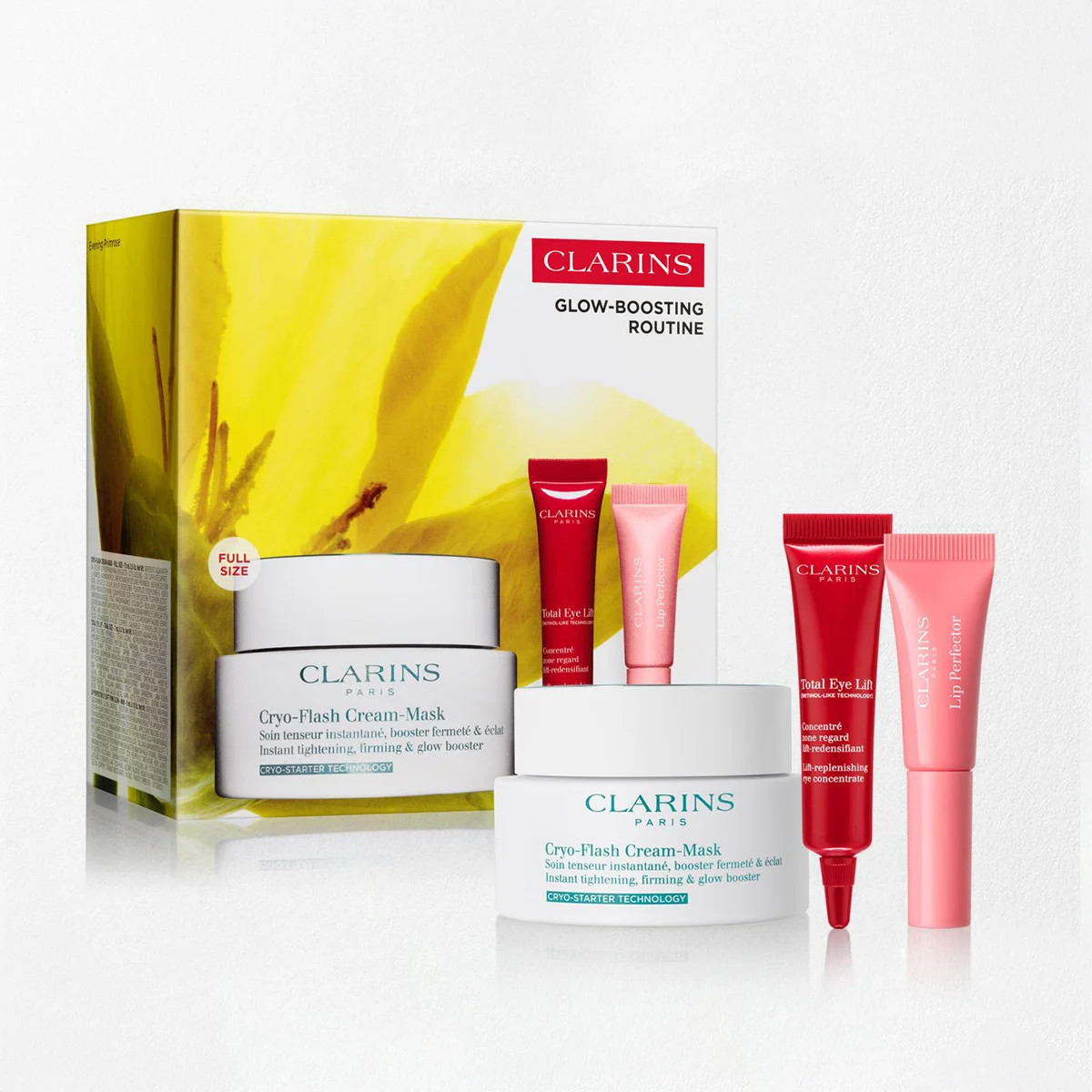 Glow-boosting Routine | Cryo-Flash + V-Wrap Mini Masks | To Prep and Recover Skin | Clarins USA