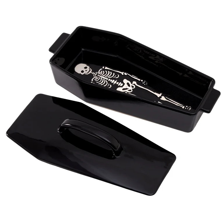 WTC Coffin Figural Stoneware Bake & Serve Dish With Lid, Ceramic Coffin Bake Pan with Cover | Walmart (US)