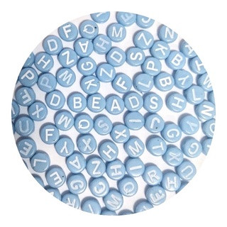 Miçanga Entremeio 100 Letras Alfabeto Bijuteria Infantil | Shopee (BR)