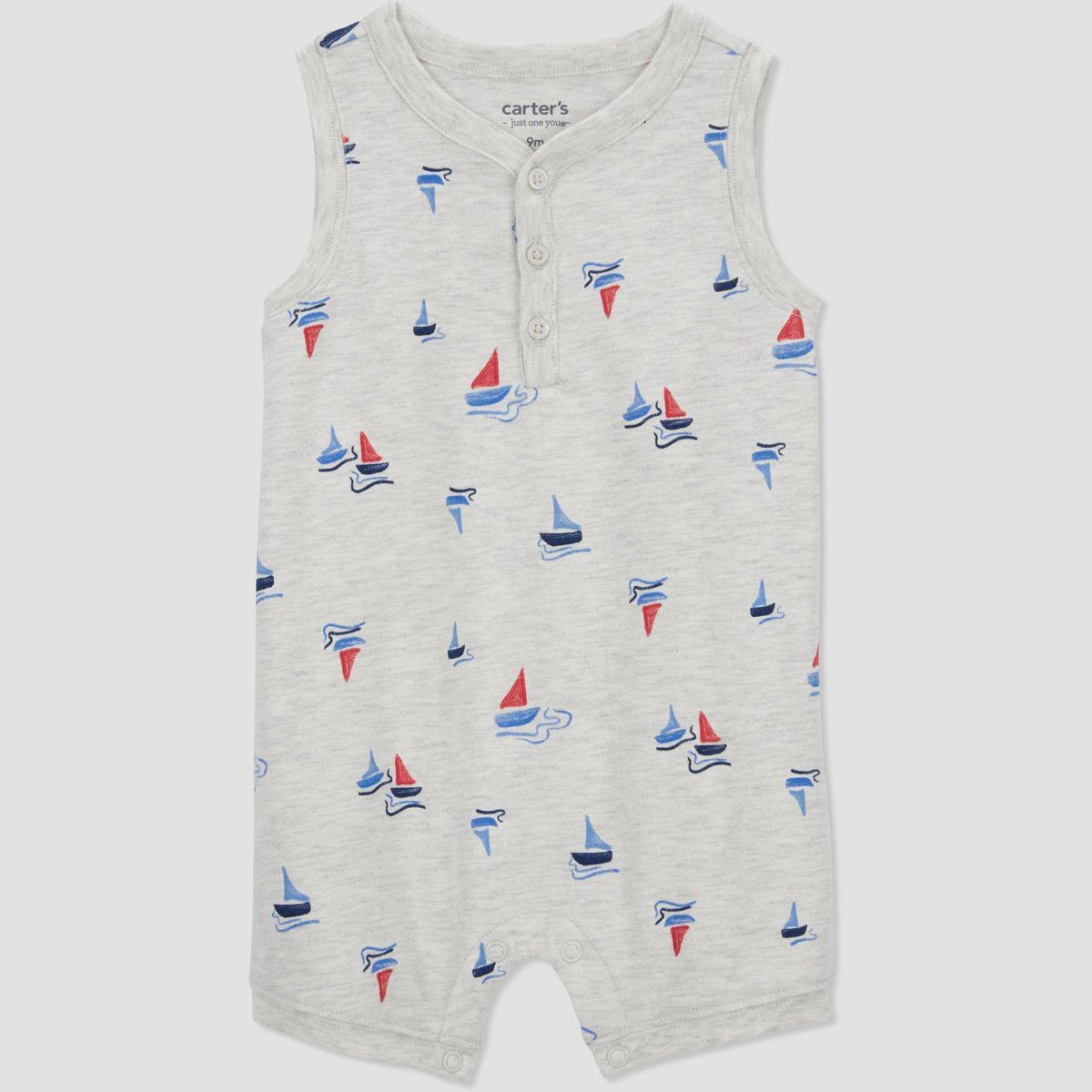 Carter's Just One You®️ Baby Boys' Sailboat Jumpsuit - Gray | Target