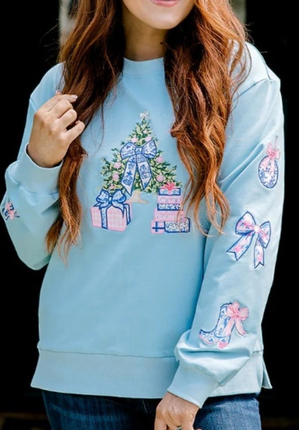 Chinoiserie Christmas Sweatshirt 💙🎀

This Layerz Clothing Christmas sweatshirt is so cozy and festive — the pale blue with pink bows, ornaments, and the prettiest chinoiserie-style gifts makes it such a fun twist on classic holiday graphics. It’s the perfect throw-on-and-go piece for decorating the tree, school drop-off, holiday errands, or a comfy Christmas movie night. I wear the XS for a relaxed fit (it’s meant to be oversized!).

The embroidery details are gorgeous in person, and the colors make it easy to pair with jeans, leggings, or joggers throughout the season. Such a cute, cheerful winter staple you can wear all December long.

Holiday inspo: chinoiserie Christmas, Layerz Clothing, festive sweatshirt outfit, cozy winter style, holiday graphic sweatshirt, pink and blue Christmas aesthetic, comfy holiday outfit ideas.

#LTKGiftGuide #LTKHoliday #LTKFindsUnder100