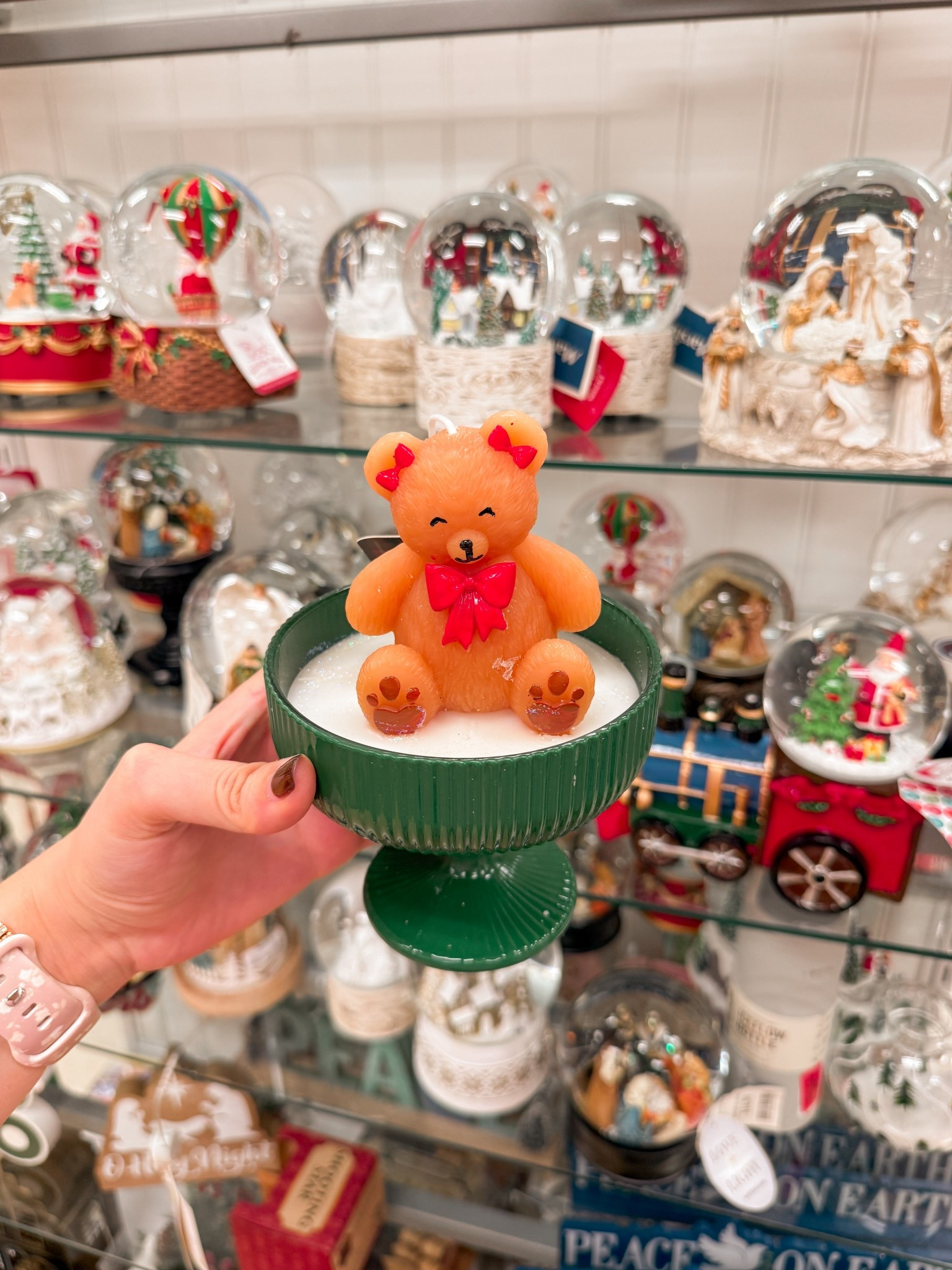 Teddy Bear Christmas Candle from T.J. Maxx 🎄🧸 linked exact and more holiday candle finds!! 

#LTKSeasonal #LTKHoliday #LTKHome