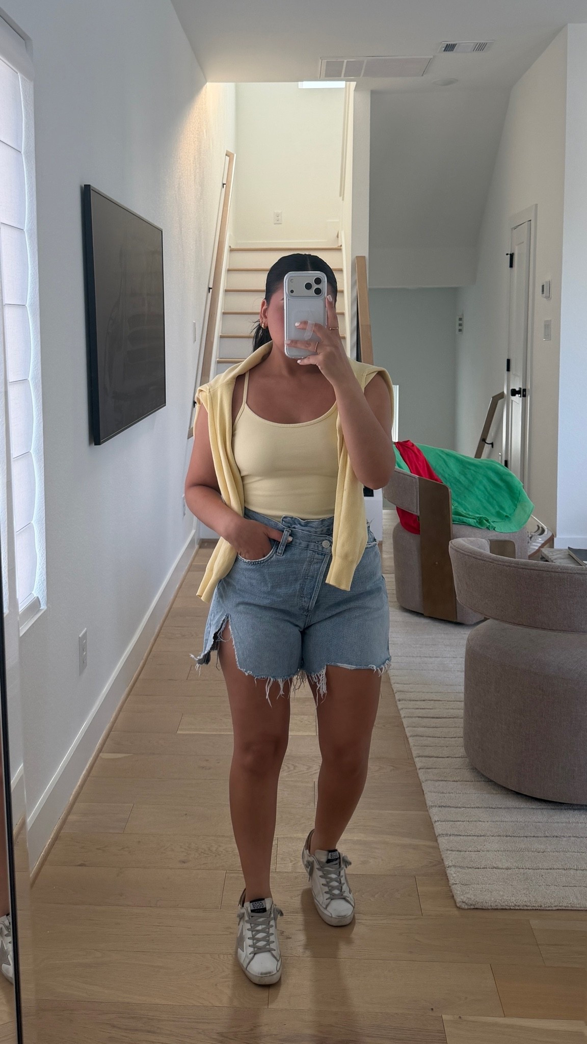 Cami: small
Cardigan: xs
Shorts: 28 
Sneakers: 36

#LTKdayinmylife #LTKgrwm #LTKootd