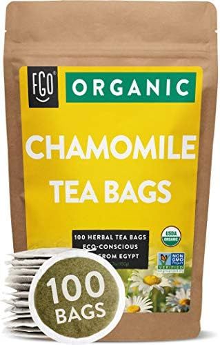 Organic Chamomile Tea Bags | 100 Tea Bags | Eco-Conscious Tea Bags in Kraft Bag | Raw from Egypt ... | Amazon (US)