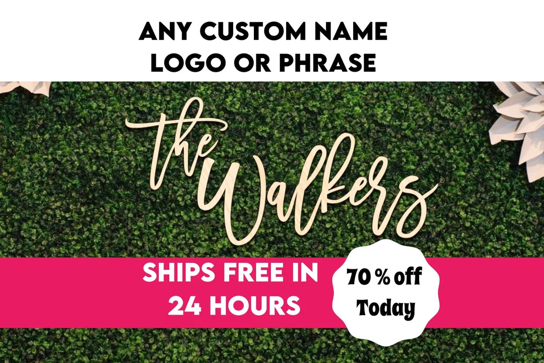 Wood Cut Out Large - Last Name Wood Sign - Custom Wood Sign - Wedding Backdrop - Custom cut Name ... | Etsy (US)