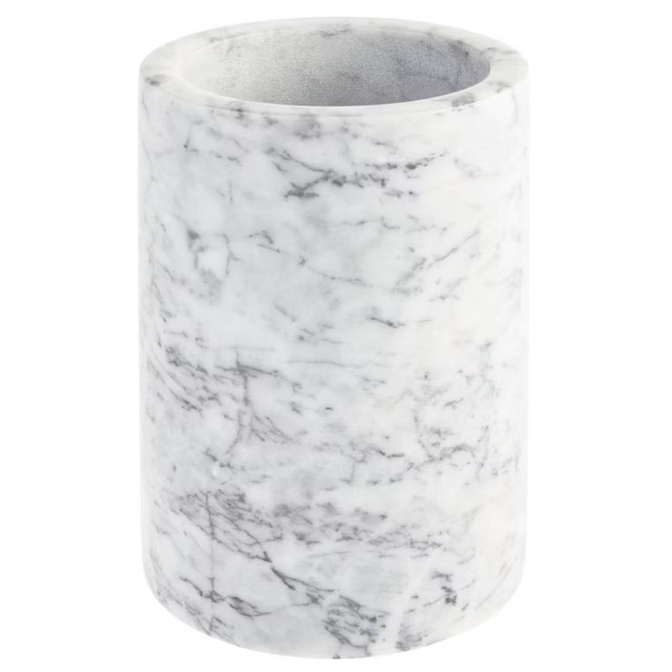 mDesign Single Bottle Wine Chiller - Ice Bucket Cooler Bucket - White Marble | Target