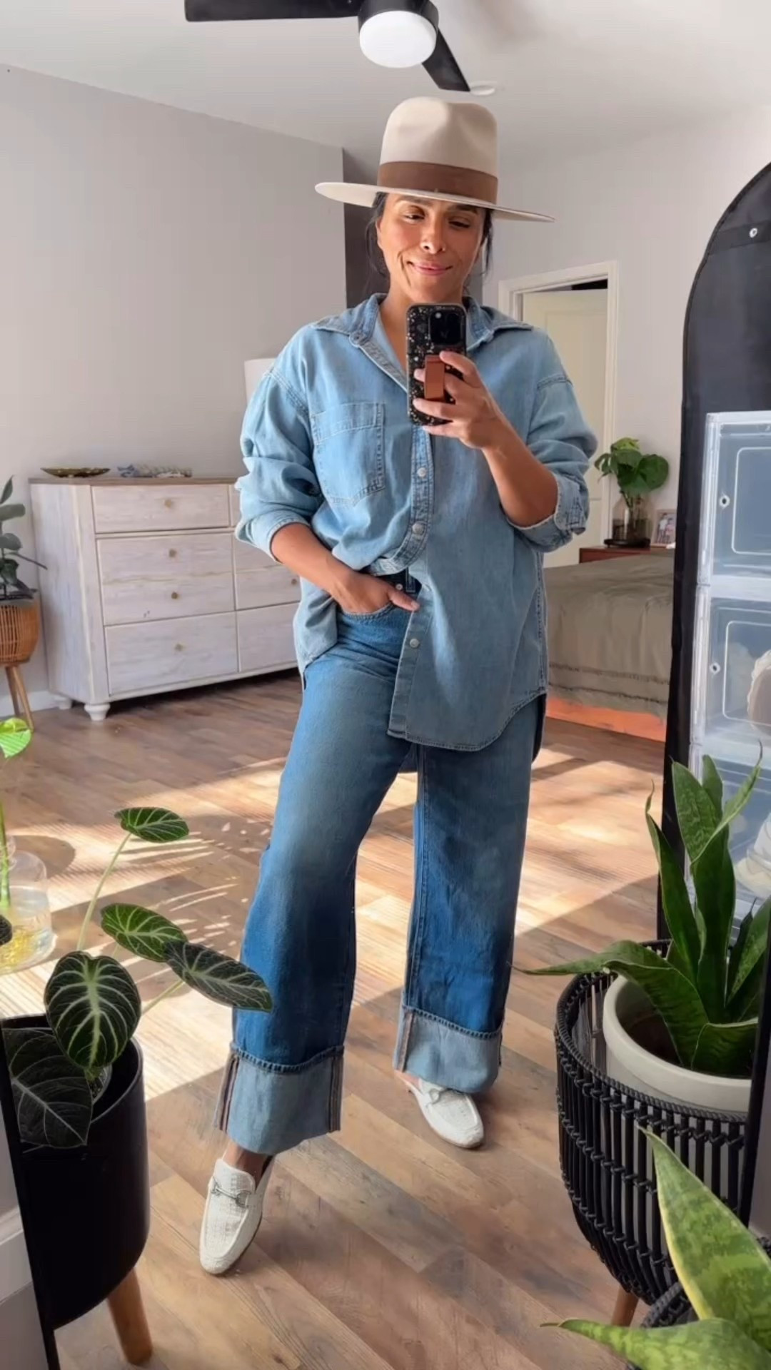 Denim on denim 
Affordable fashion 
Midsize style 


#LTKPetite #LTKOver40 #LTKMidsize