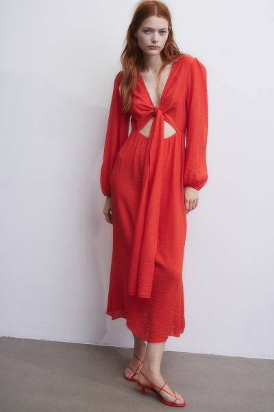 Crinkled Tie-detail Dress | H&M (US + CA)