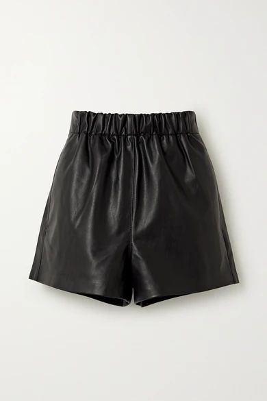 Tibi - Faux Leather Shorts - Black | NET-A-PORTER (US)