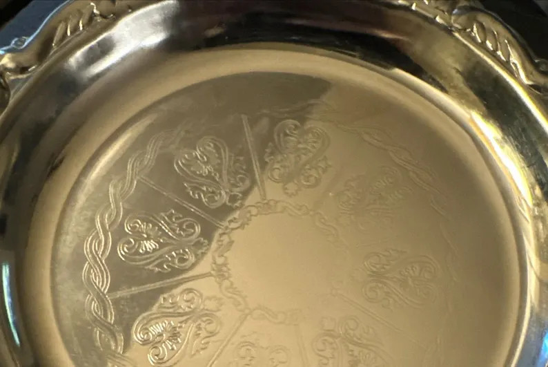 6 Vintage Silver Plated EP On Steel Ornate Wine Coasters Made in Italy 4". | Etsy (Global)