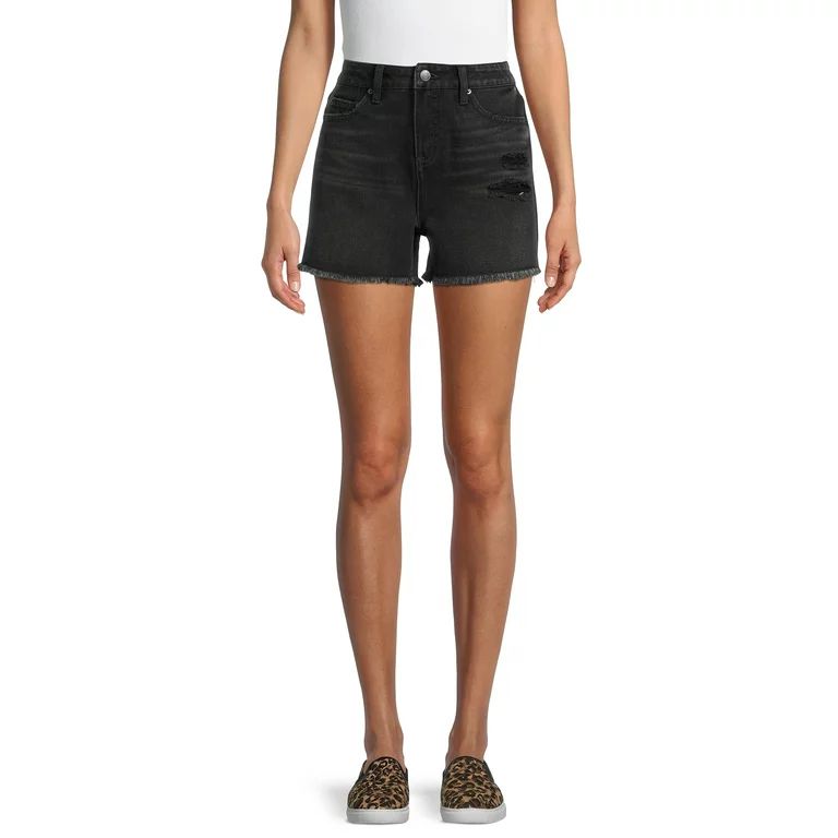 Time and Tru Women's High Rise Denim Shorts | Walmart (US)