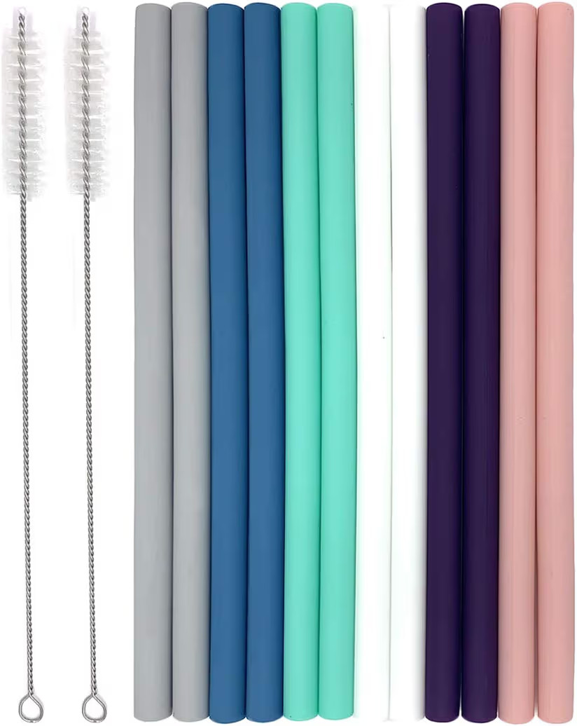 Senneny Set of 12 Silicone Drinking Straws for 30oz and 20oz - Reusable Silicone Straws BPA Free ... | Amazon (US)