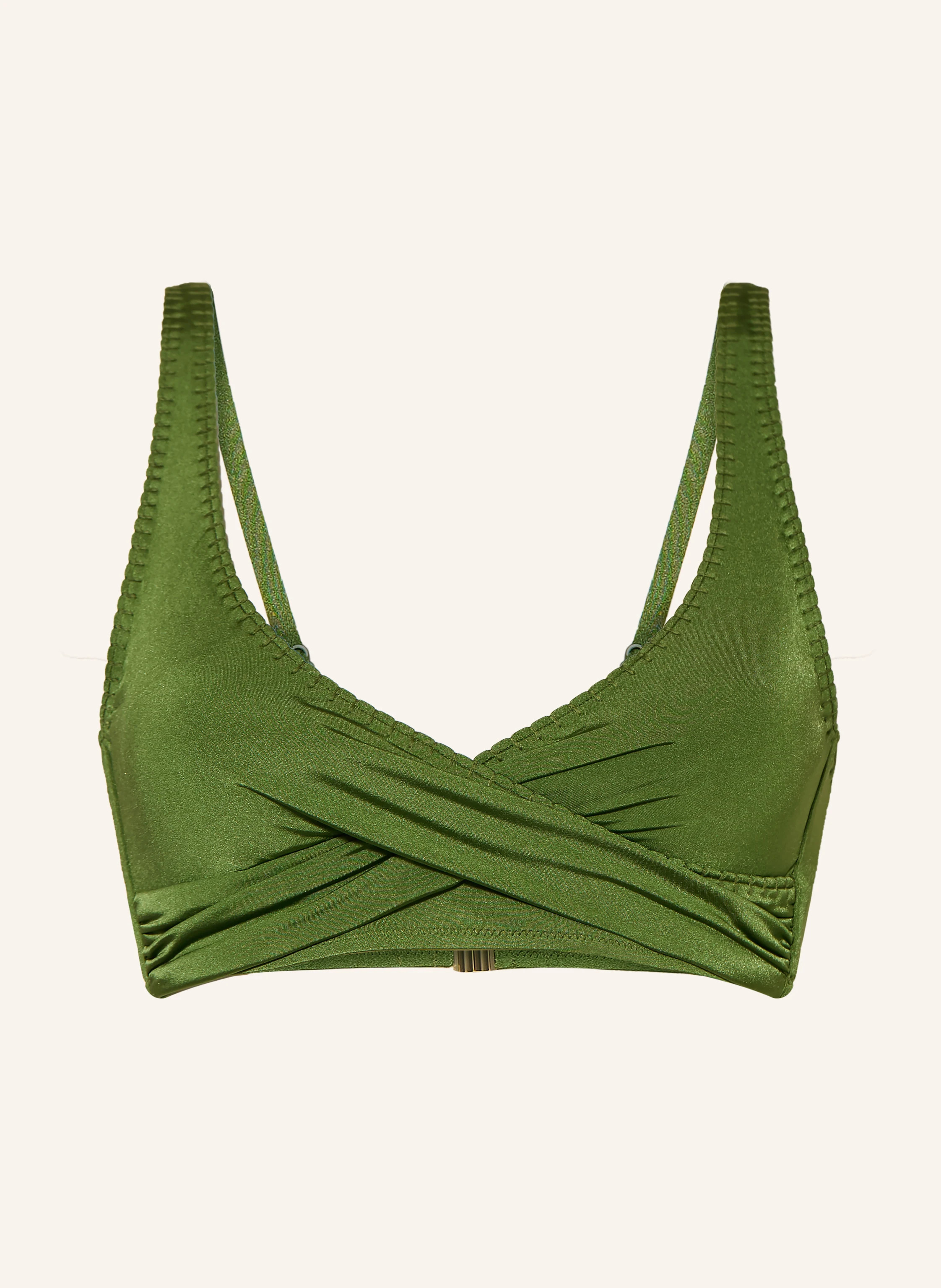 watercult Bustier-Bikini-Top CRAFTED ESSENTIALS in Wickeloptik Cup B-D in oliv | Breuninger (DACH)