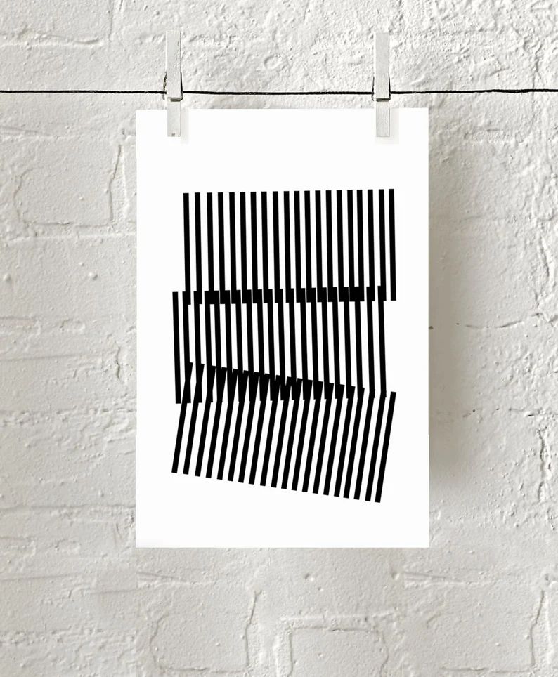 Minimalist Poster, Black White Print, Geometric print, Stripes Lines, Home Decor, Abstract Art Pr... | Etsy (US)