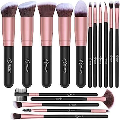 BESTOPE Makeup Brushes 16 PCs Makeup Brush Set Premium Synthetic Foundation Brush Blending Face P... | Amazon (US)