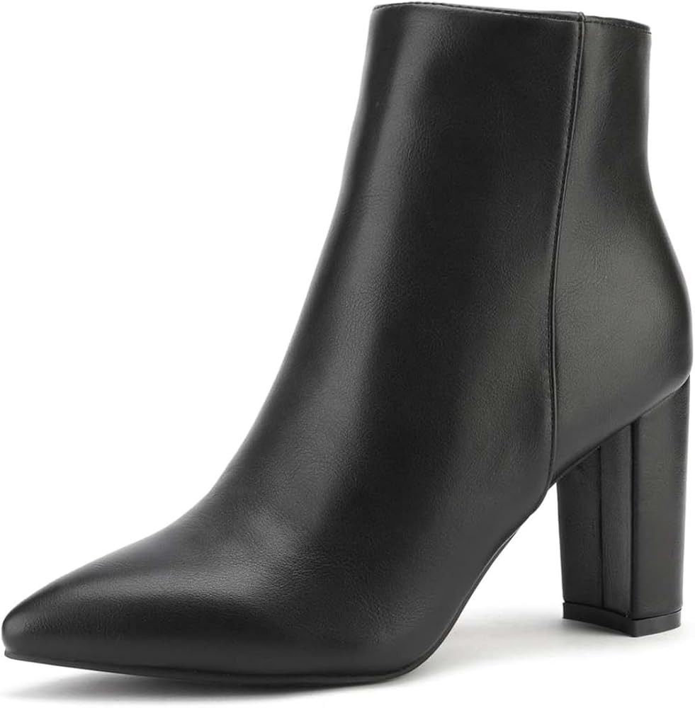 DREAM PAIRS Women's Chunky Heel Ankle Booties Pointed Toe Short Boots | Amazon (US)