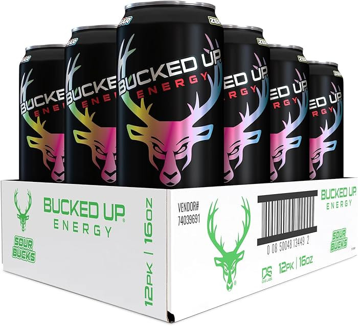 Bucked Up Energy Drink 300mg (Sour Bucks) (12 CT) | Amazon (US)
