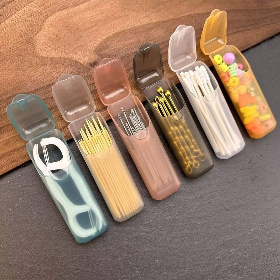 Amazon.com: 4-Piece Mini Plastic Organizer Box Set for Toothpicks, Floss, Pills, Jewelry Storage:... | Amazon (US)