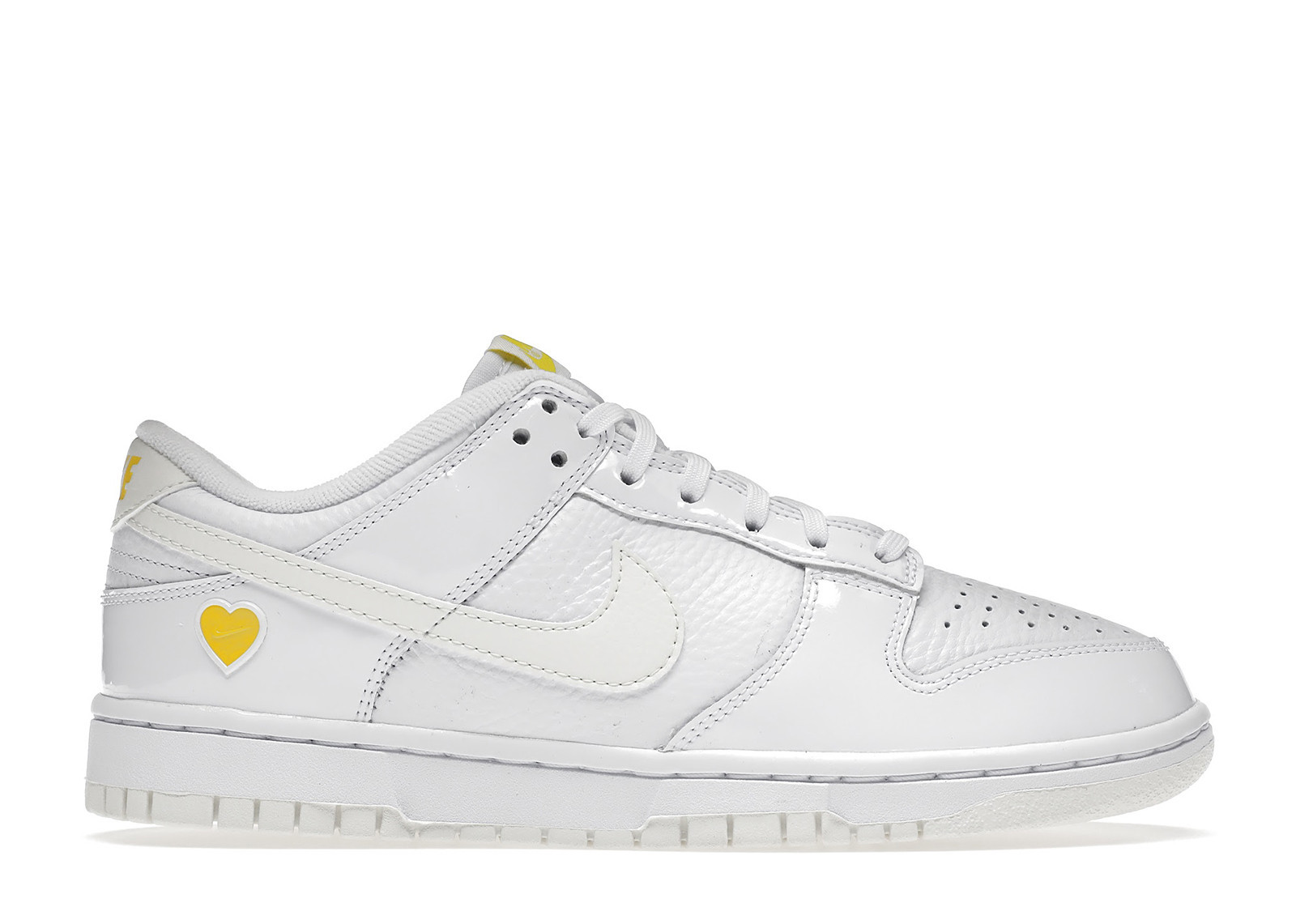 Nike Dunk Low Valentine's Day Yellow Heart (Women's) Sneakers in White/Sail/Optic Yellow | StockX