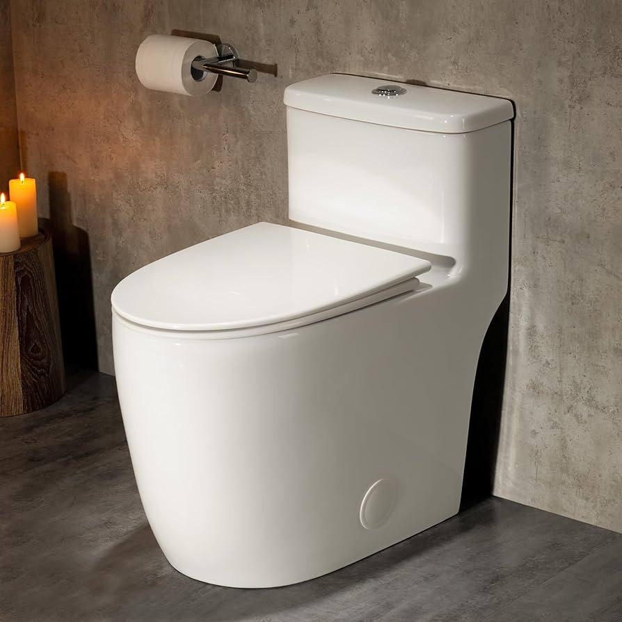 One Piece Toilet Elongated with 17.5" ADA Height Comfort Seat | Amazon (US)