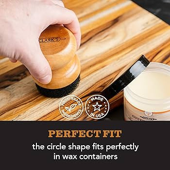 CLARK'S Food Grade Mineral Oil & Wax Applicator for Round Wood Cutting Board, Butcher Blocks, Bam... | Amazon (US)