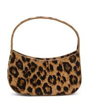 Made In Italy Leather Leopard Print Bonbon Bag | TJ Maxx