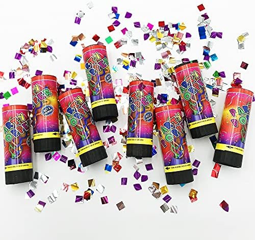 8 PCS Confetti Poppers Cannons for Wedding Birthday Graduation Baby Shower Kids Fun Party Supplie... | Amazon (US)