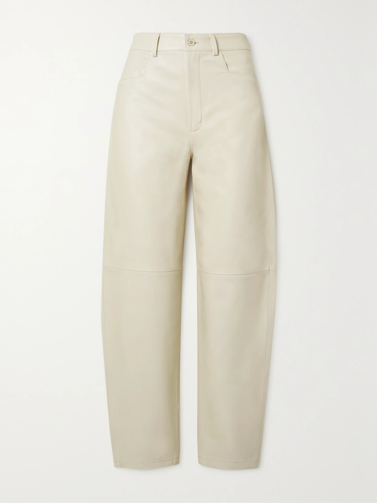 Wandler - Chamomile Tapered Leather Pants - Cream | NET-A-PORTER (US)