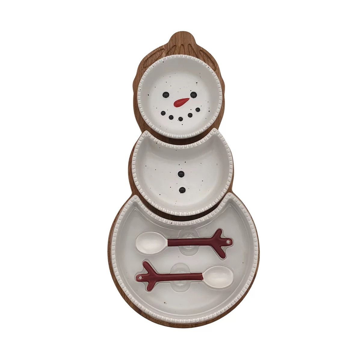 St. Nicholas Square® Snowman Ceramic Server with Spoons | Kohl's
