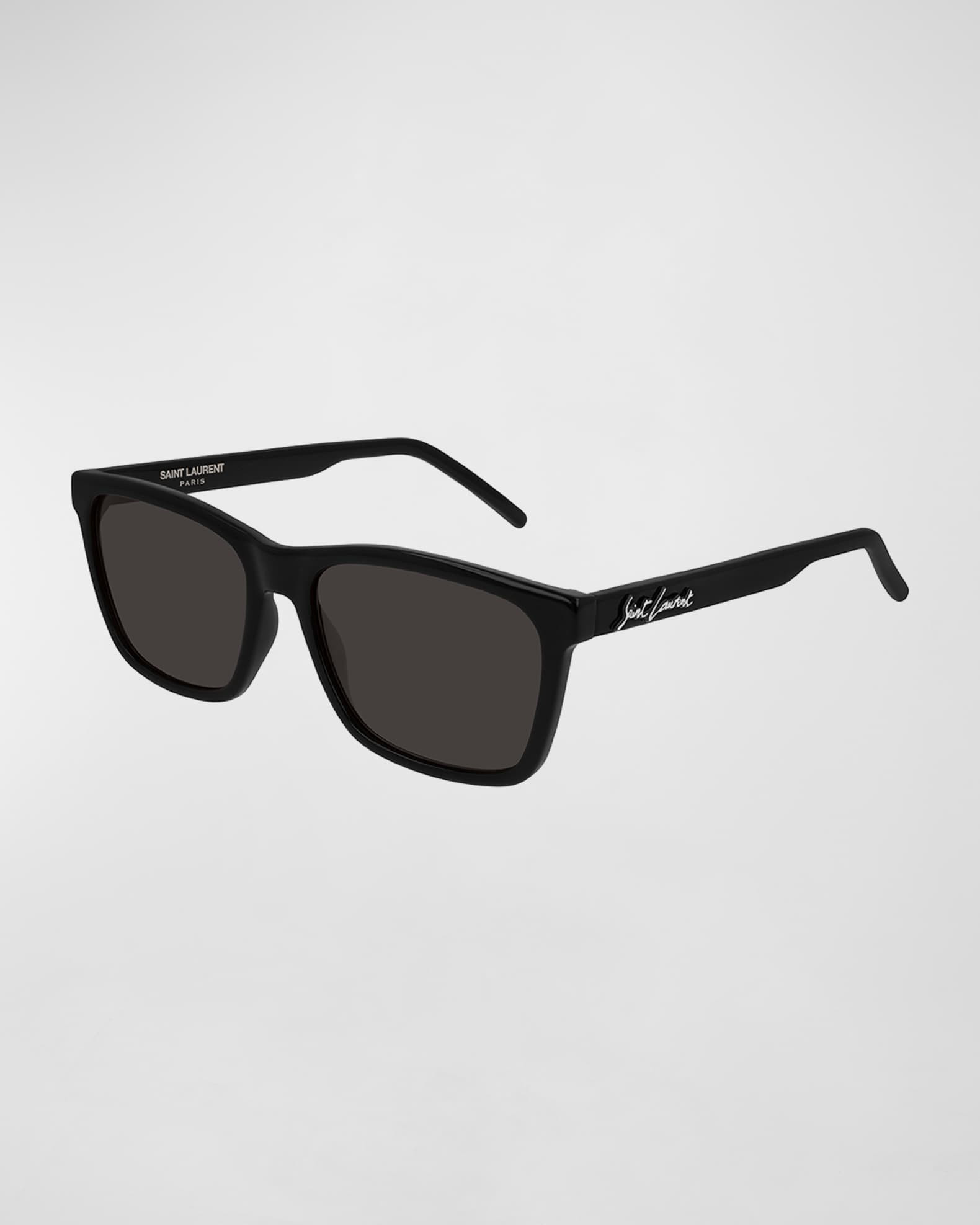 Men's Square Solid Injection Sunglasses | Neiman Marcus