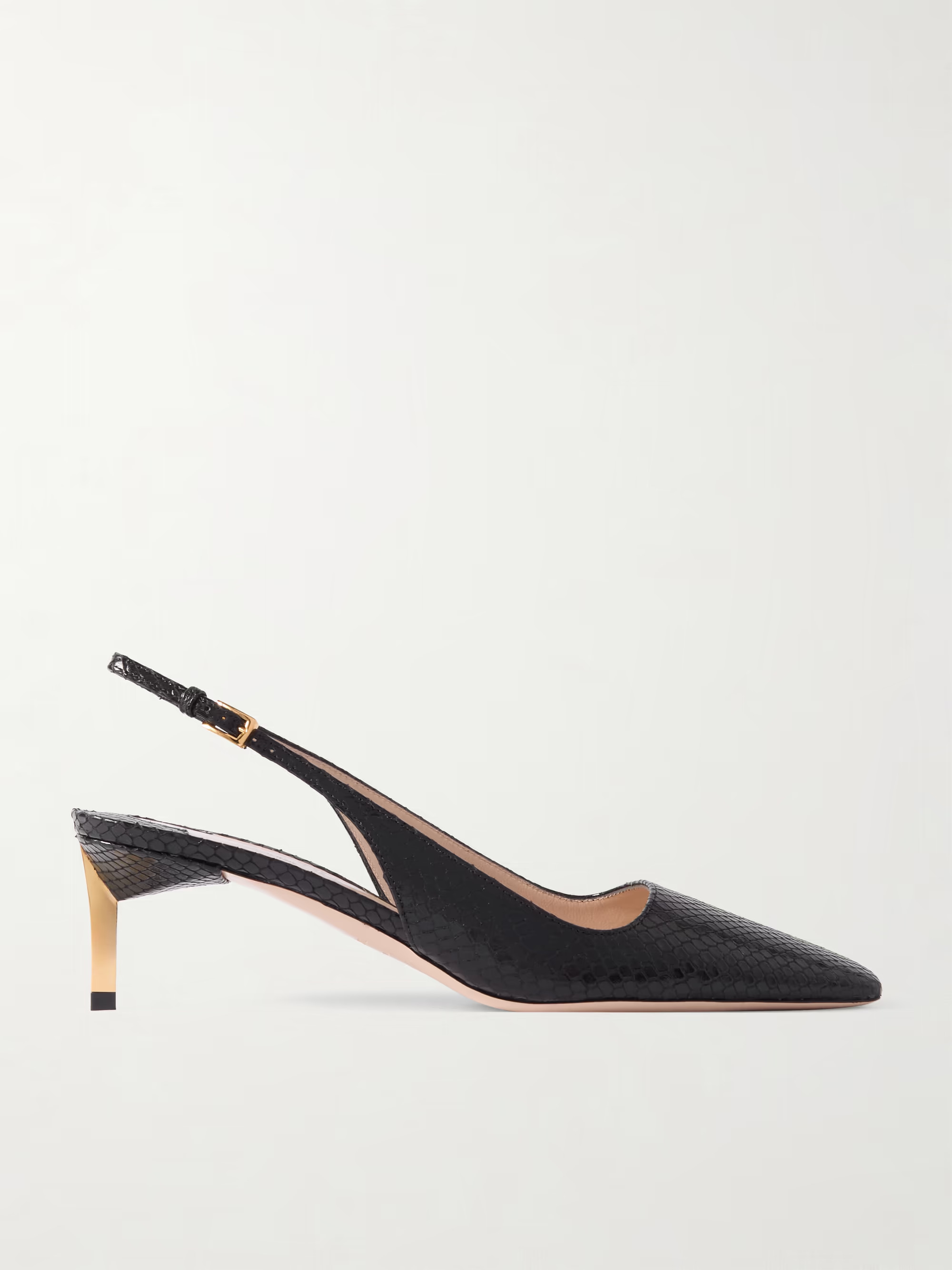 Snake-effect leather slingback pumps | NET-A-PORTER (UK & EU)