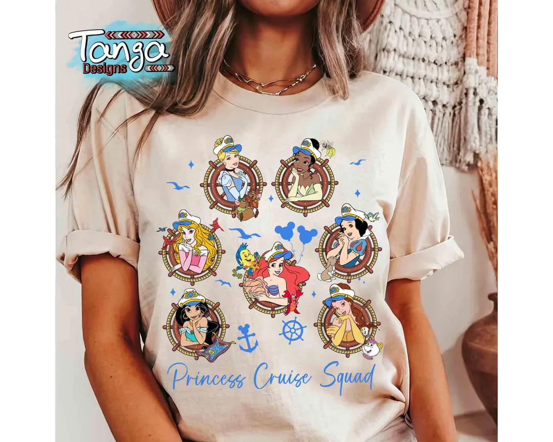 Disney Princess Cruise Squad T-shirt, Disney Wish Wonder Fantasy Magic Wish shirt, Disney Family ... | Etsy (US)