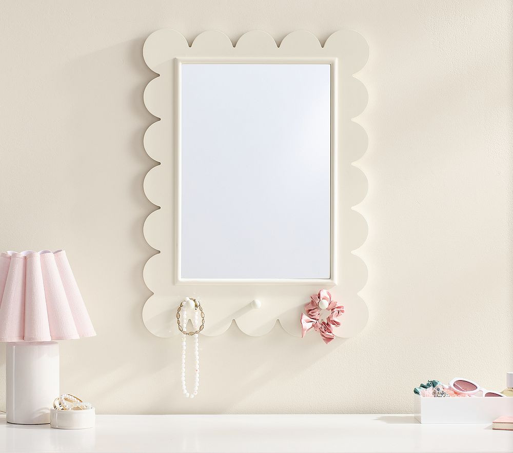 Penny Scallop Get-Ready Mirror (18" x 24") | Pottery Barn Kids