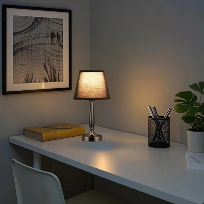 Touch Table Lamp For Bedroom, Small Bedside Lamp With USB A And Type C Charging Ports, 3 Way Dimmable Touch Control Nightstand Lamp For Living Room An | Wayfair North America