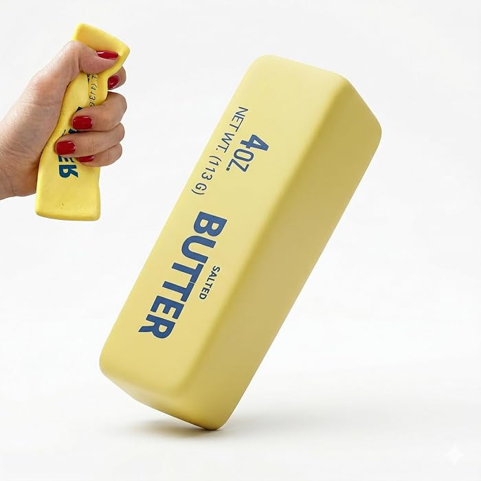 Slow Rising Butter Squishy, Realistic Butter Stick Stress Relief Ball for Adults and Teens, Cute ... | Amazon (US)