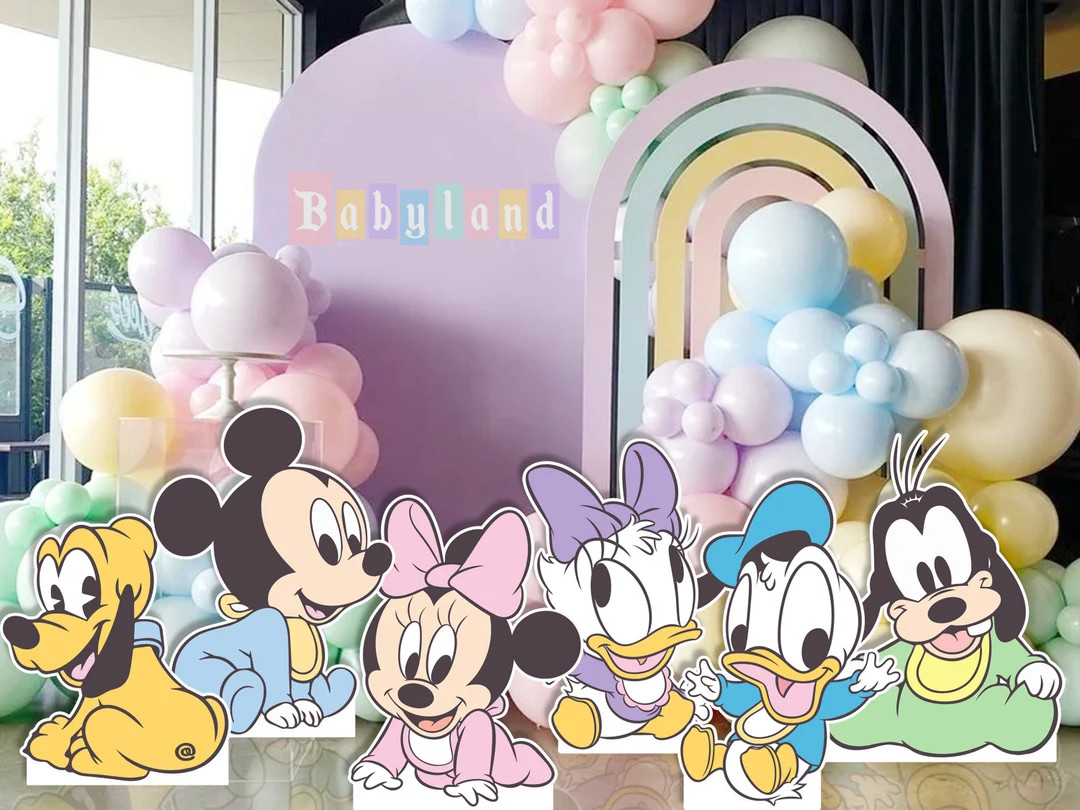 Mickey and Friends Cutout, Babyland Party Stand up Prop, Mickey Baby Shower, Minnie Baby Shower, ... | Etsy (US)