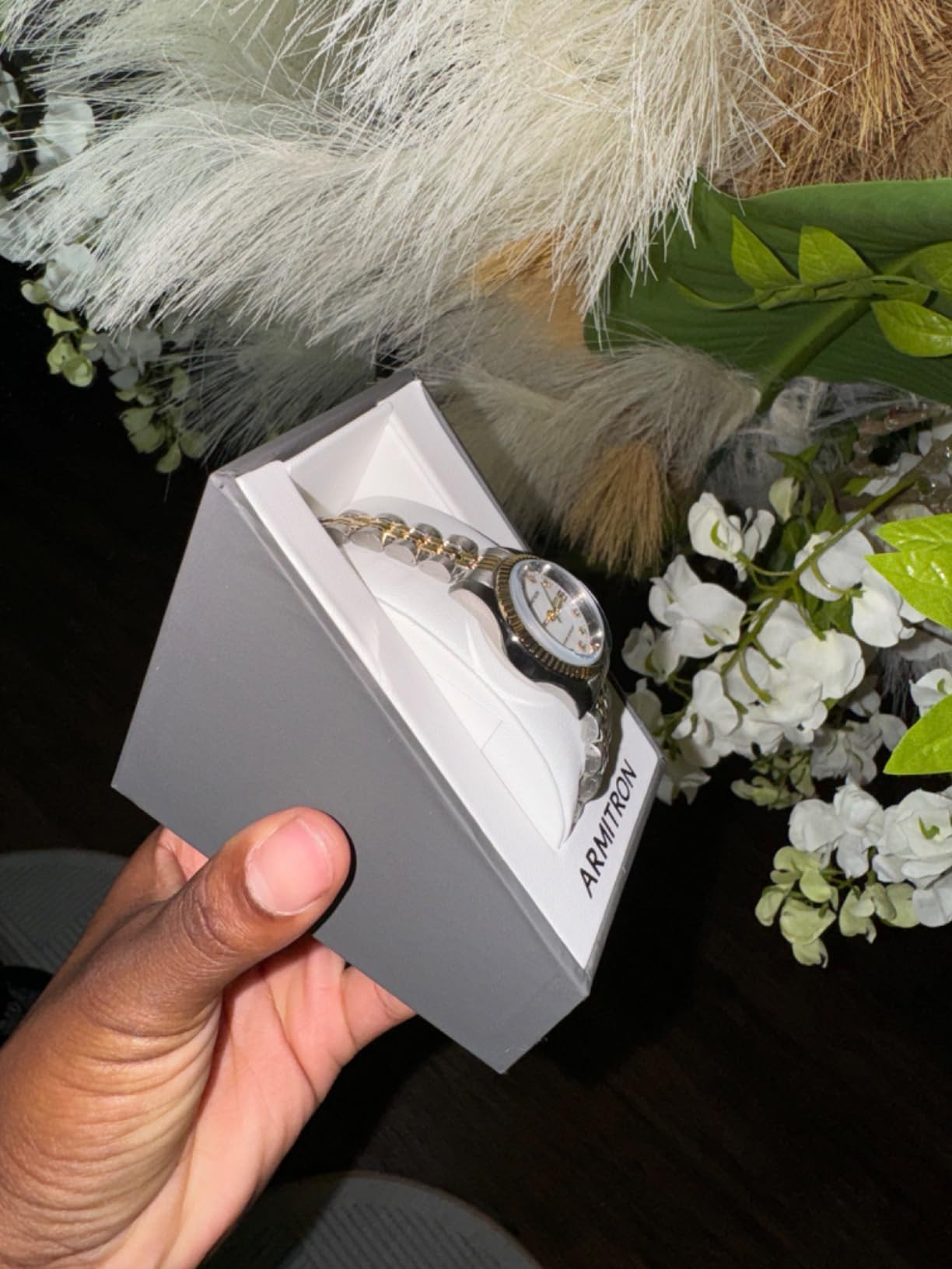 Armitron Women's Genuine Crystal Accented Bracelet Watch, 75-2475 | Amazon (US)