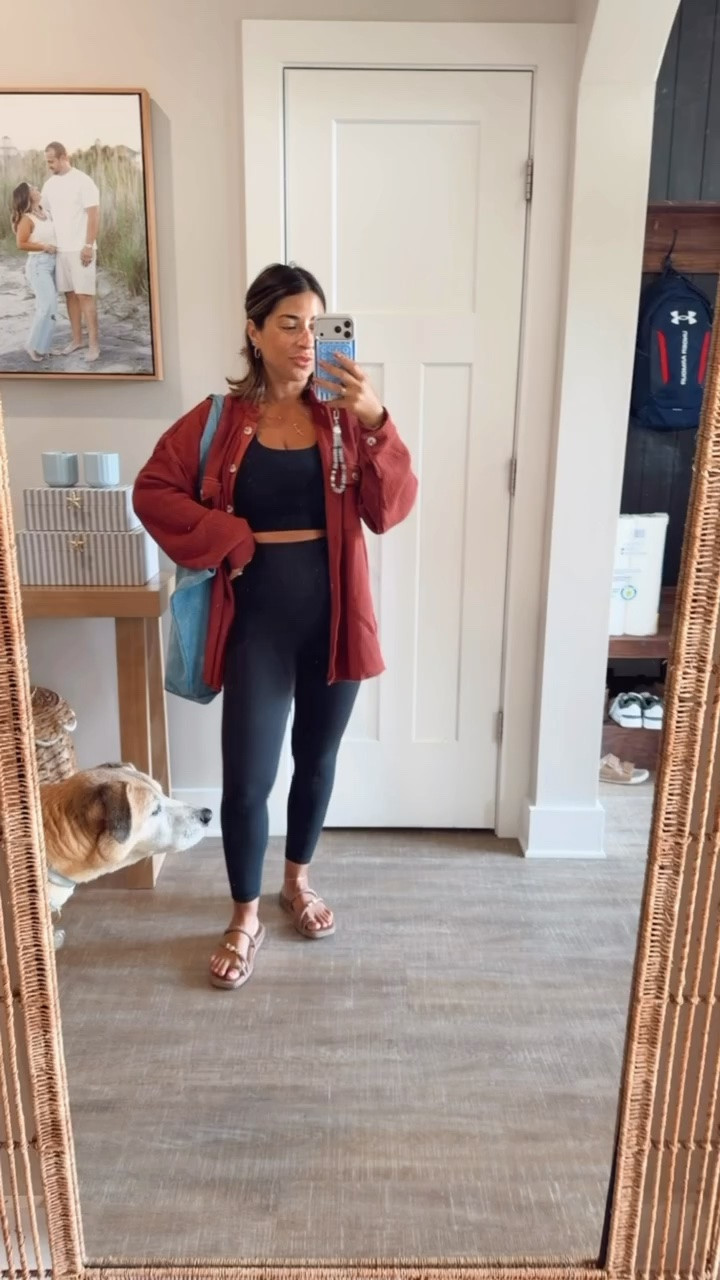 This outfit is so freaking good for the changing seasons. From early fall school drop offs to the gym, this is a 10/10 outfit. This top comes in a handful of other colors and every single one is just as good. 
Casual fall outfit, school drop off outfit inspo

#LTKPetite #LTKMidsize #LTKSeasonal