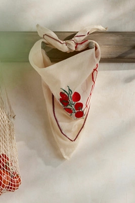 Embroidered Tomato Cotton Bandana | Anthropologie (US)