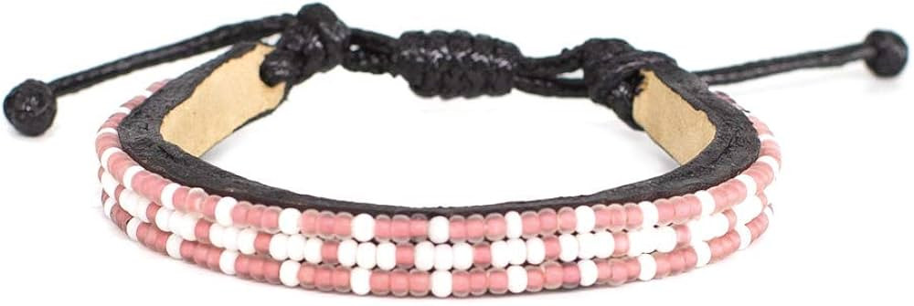 Ubuntu Life Msalaba Beaded Leather Bracelet – Handmade Glass Bead Bracelet with Slide Closure a... | Amazon (US)