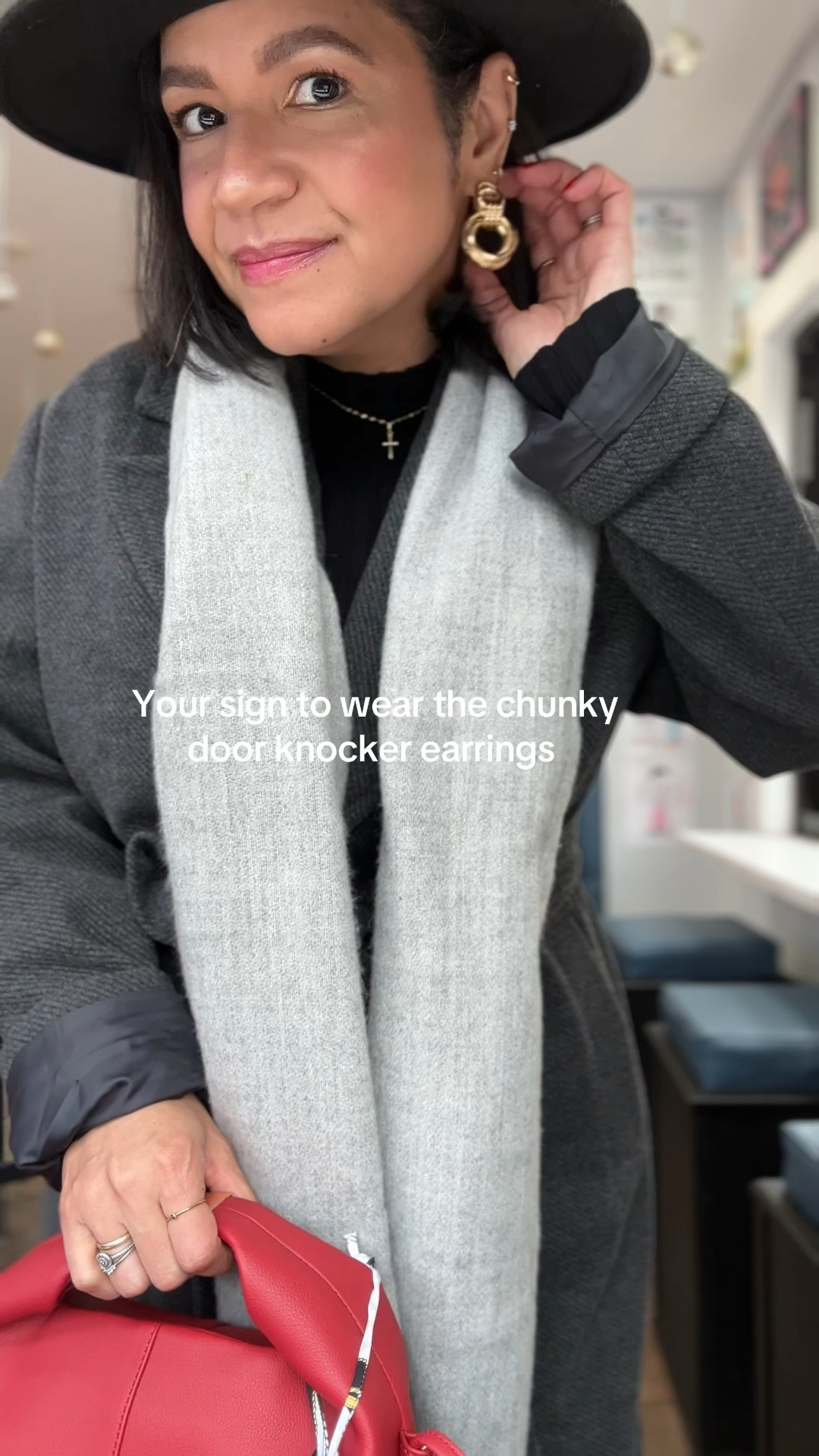 Your sign to wear chunky door knocker earrings.  I’ve had these for months and I had no wore them because I thought they wouldn’t look nice until I wore them and loved the way they looked!  Sometimes we just need to give our jewelry pieces a chance.

#LTKStyleTip #LTKWatchNow #LTKGiftGuide