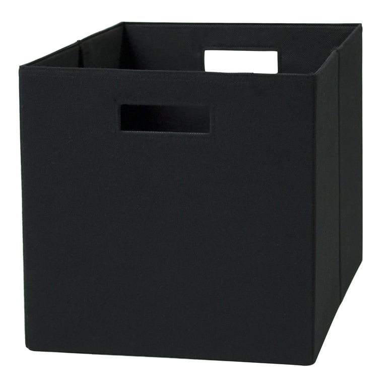 Better Homes & Gardens Collapsible Fabric Cube Storage Bin, Rich Black | Walmart (US)