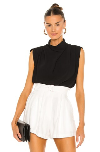Amanda Uprichard Sleeveless Fabienne Top in Black from Revolve.com | Revolve Clothing (Global)