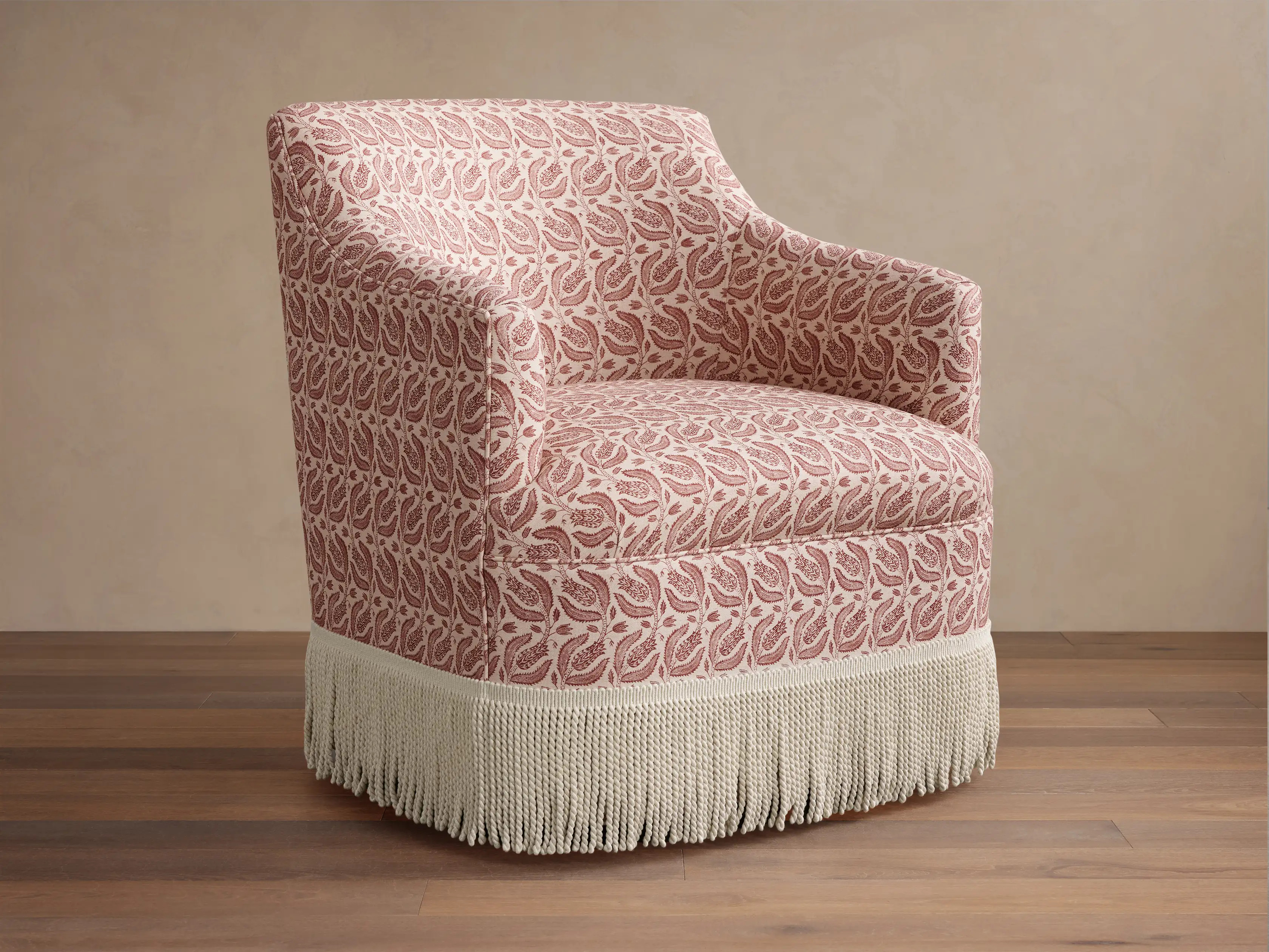 Savannah Swivel Chair with Fringe | Arhaus