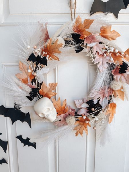 Pretty pink vibes for Halloween this year! I found this wreath and had to have it, it’s perfect!! It’s sells out often but turn on notifications! Plus you can’t beat stick on bats. The easiest decoration!

#LTKSeasonal #LTKhome
