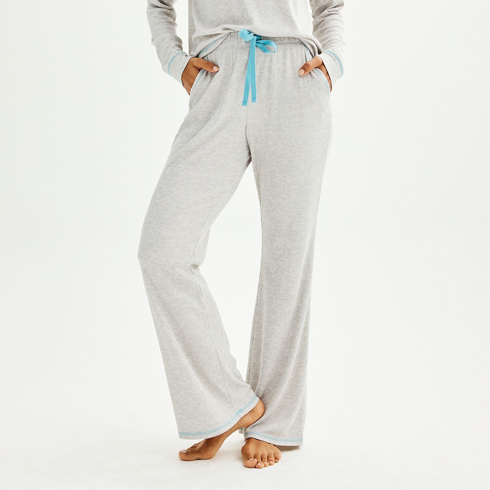 Women's Sonoma Goods For Life® Waffle Knit Flared Pajama Pants | Kohl's
